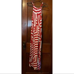 Patterned Halter Dress